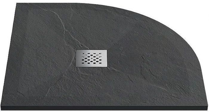 Душевой поддон из искусственного камня Vincea 90x90 VST-4SQ9090A+Vsph-D132 Антрацит