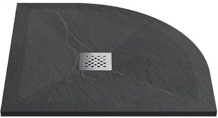 Душевой поддон из искусственного камня Vincea 90x90 VST-4SQ9090A+Vsph-D132 Антрацит