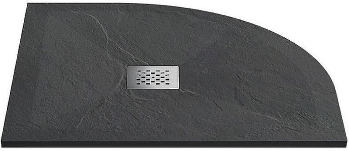 Душевой поддон из искусственного камня Vincea 90x90 VST-4SQ9090A+Vsph-D132 Антрацит