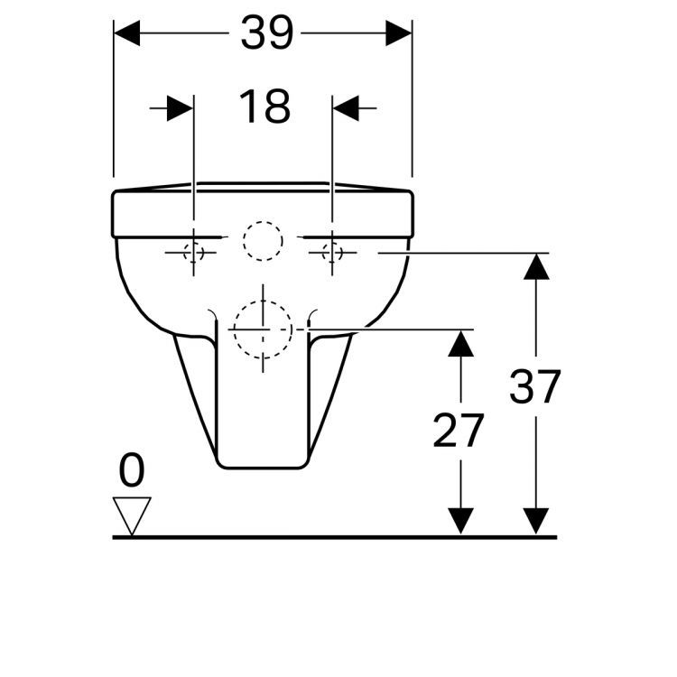 Унитаз Geberit Comfort Square подвесной, 6л [208550000]