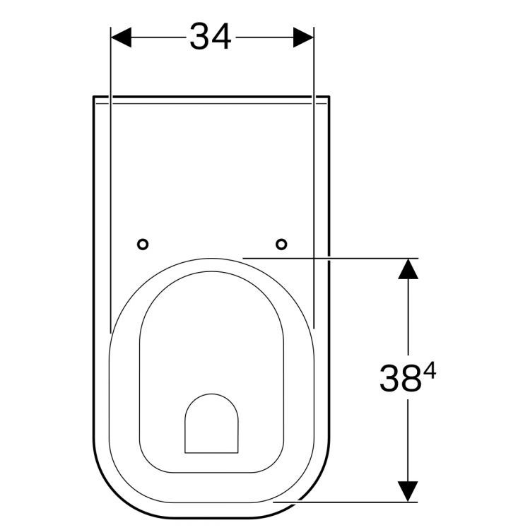Унитаз Geberit Comfort Square подвесной, 6л [208550000]
