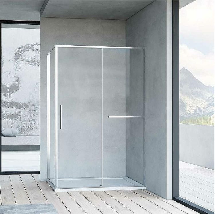 Душевой уголок Vincea Slim Soft 130x90 VSR-1SS9013CL профиль Хром стекло прозрачное