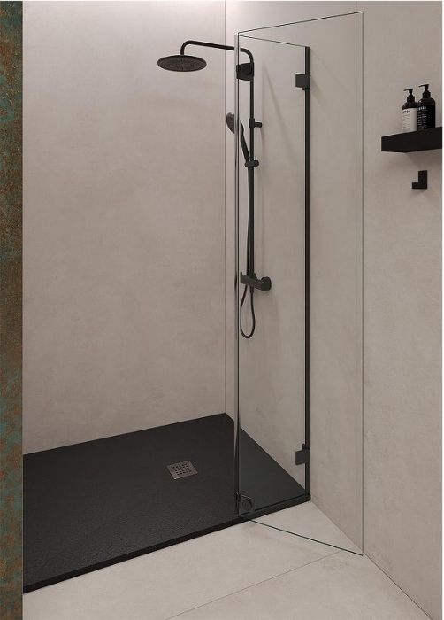 Душевой поддон из искусственного камня Starohome Solid 120х90 1237432 цвет Черный матовый