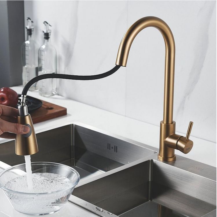 Смеситель для кухни Raffine F213G цвет Золотой сатин Смеситель для кухни Raffine F213G цвет Золотой сатин