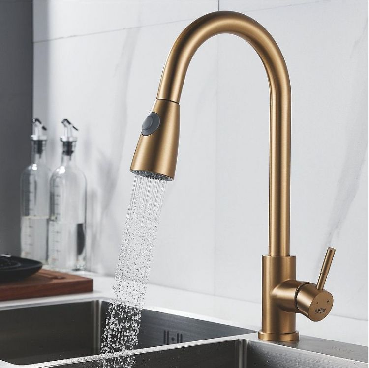 Смеситель для кухни Raffine F213G цвет Золотой сатин Смеситель для кухни Raffine F213G цвет Золотой сатин