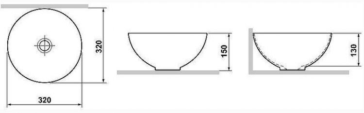 Раковина-чаша Laguraty 32 5642B Белая Раковина-чаша Laguraty 32 5642B Белая