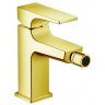Hansgrohe Metropol Смеситель для биде на 1 отв, с донным клапаном, излив 129мм, цвет: золото