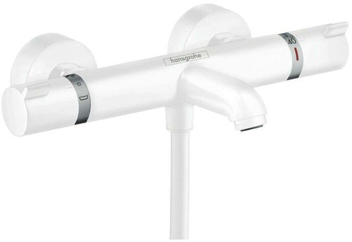 Hansgrohe Ecostat Смеситель для ванны, настенный, термостатический, цвет: белый матовый