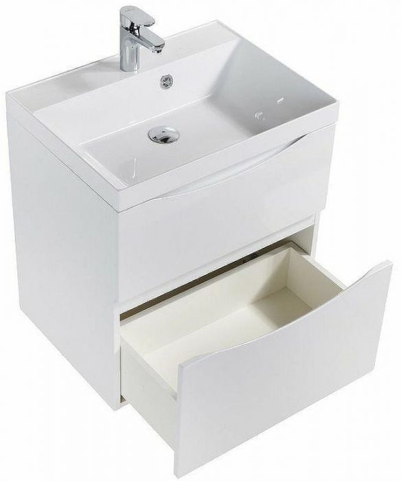 Тумба под раковину BelBagno Marino 60 MARINO-H60-600-2C-SO-BL-P подвесная Bianco Lucido