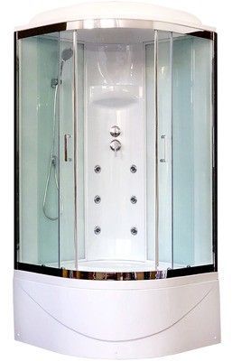 Душевая кабина Royal Bath RB 90BK3-WT-CH белое/прозрачное)
