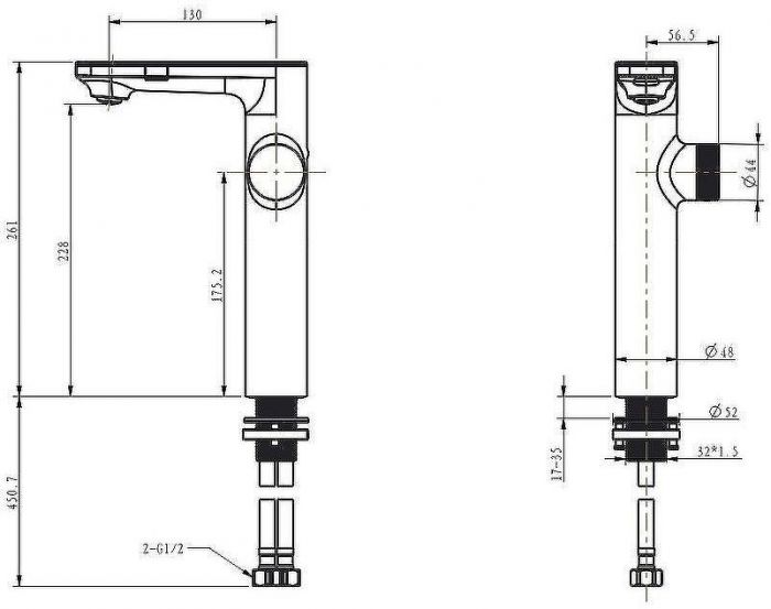 Смеситель для раковины Berges Morans 076003 с термостатом Хром