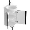Тумба под раковину Aqwella Porto 45 POR0104WB угловая Белая Черная Тумба под раковину Aqwella Porto 45 POR0104WB угловая Белая Черная