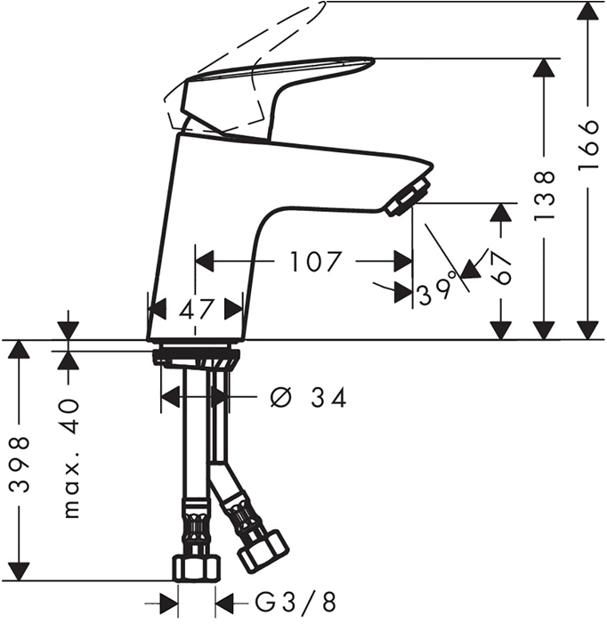 Hansgrohe Logis Смеситель для раковины, цвет: хром
