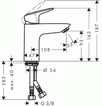 Hansgrohe Logis Смеситель для раковины, цвет: хром