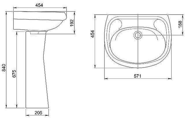 Раковина Santeri Воротынский 55 1.3111.7.S00.00B.0 Белая
