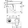 Hansgrohe Logis, Смеситель для раковины, излив 195 мм, внешняя часть, Цвет: хром