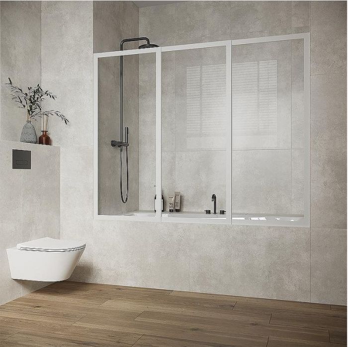 Шторка на ванну Creto Avalon 1.0 170 SH00064 профиль Белый стекло прозрачное