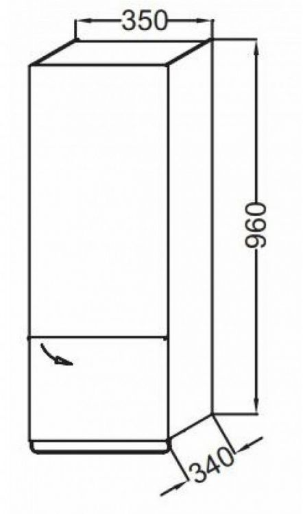 Пенал подвесной левый 35x96 см Jacob Delafon Odeon Up EB893G-N28 медный бетон
