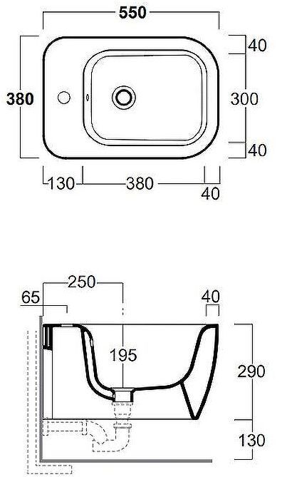 Биде Simas Henges HE19bi*1 подвесное Белое