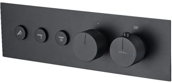 Смеситель для душа Allen Brau Liberty 5.33003-31 с термостатом Черный матовый