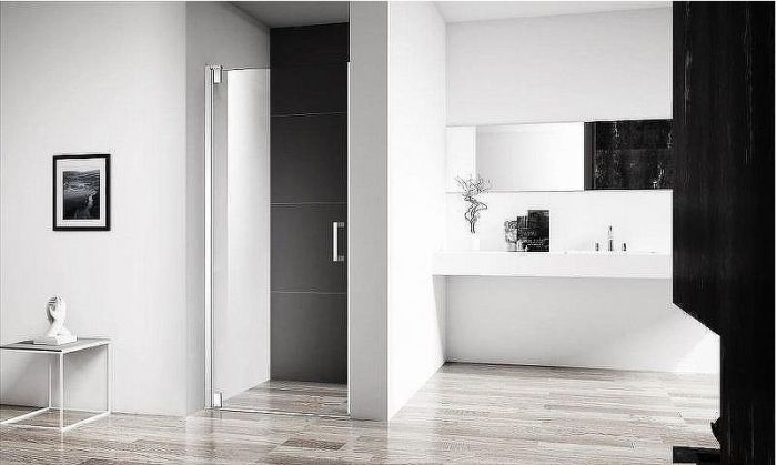 Душевая дверь BelBagno Marmi 90 MARMI-B-1-90-C-Cr профиль Хром стекло прозрачное