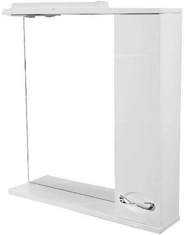 Зеркало со шкафом Sanflor Палермо 75 С23875 с подсветкой Белое глянцевое