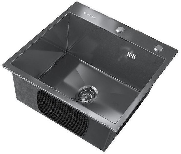 Кухонная мойка Ulgran Steel US 500-002 Черная брашированная сталь Кухонная мойка Ulgran Steel US 500-002 Черная брашированная сталь