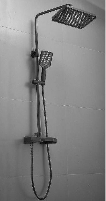 Душевая система Belz B672-7 B24672-7 Черная матовая