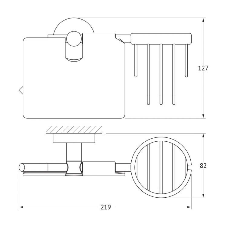 Держатель туалетной бумаги с крышкой и освежителя воздуха HAR 051 Держатель туалетной бумаги с крышкой и освежителя воздуха HAR 051