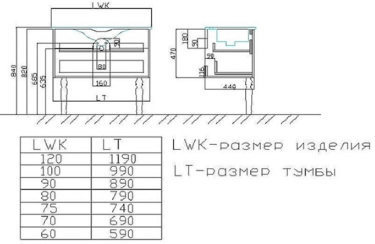 Тумба с раковиной SanVit Эмми 100 kemmy1003d Белая матовая