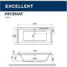 Акриловая ванна Excellent Pryzmat Slim 160x75 WAEX.PRY16S.SMART.BR с гидромассажем