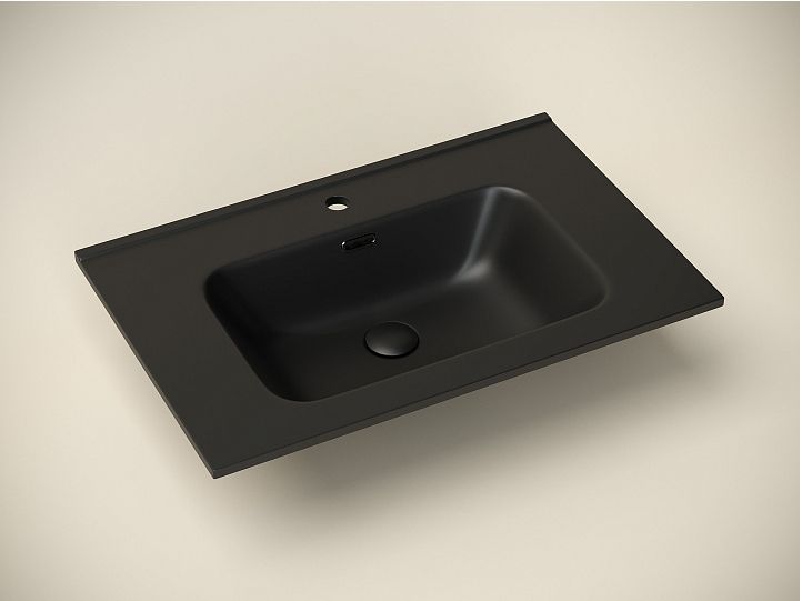 Умывальник CERAMICANOVA Element накладной прямоугольный (цвет Черный Матовый) CN7007MB