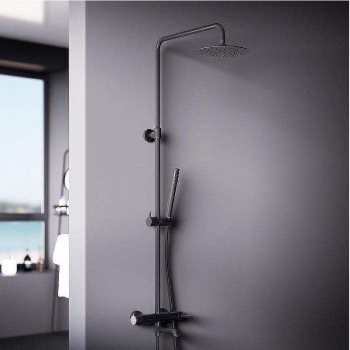 Душевая система Damixa Scandinavian Pure 936740300 Черная матовая