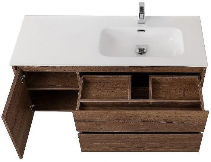 Тумба под раковину BelBagno Kraft 100 R KRAFT-1000-2C-1A-SO-RT-R подвесная Rovere Tabacco