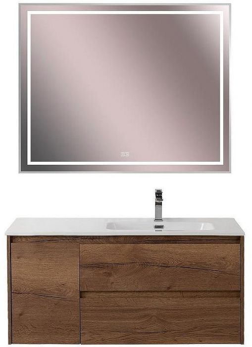Тумба под раковину BelBagno Kraft 100 R KRAFT-1000-2C-1A-SO-RT-R подвесная Rovere Tabacco
