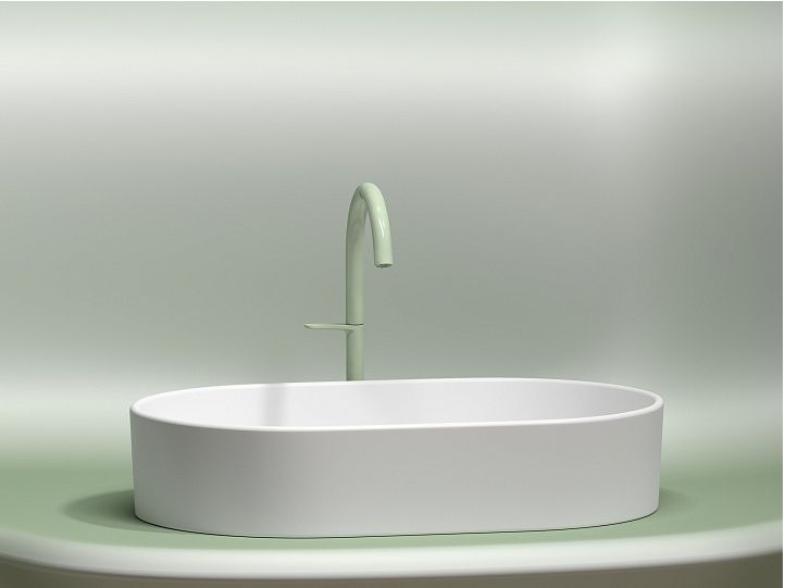 Умывальник CERAMICANOVA Element чаша накладная овальная (цвет Белый Матовый) CN6048MW