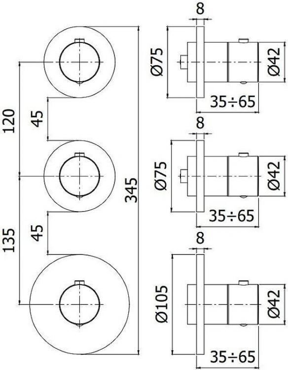Смеситель для душа Paffoni Modular Box MDE018BO с термостатом цвет Белый матовый Смеситель для душа Paffoni Modular Box MDE018BO с термостатом цвет Белый матовый