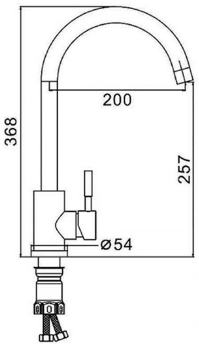 Смеситель для кухни Frap F40899 Нержавеющая сталь