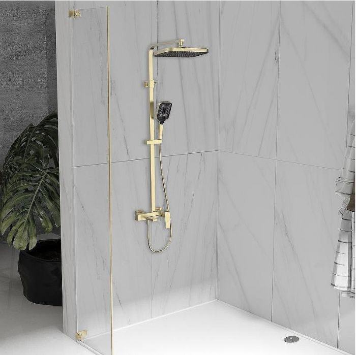 Душевая система Vincea Cube VSFS-4C12BG Брашированное золото