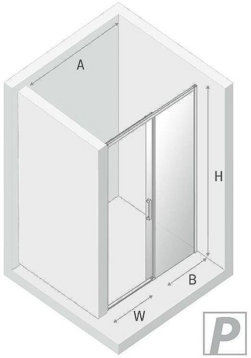 Душевая дверь New Trendy Prime Chrome 160 R D-0311A профиль Хром стекло прозрачное