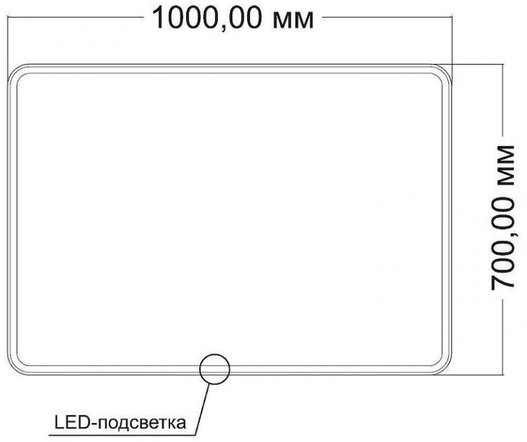 Зеркало Vincea 100 VLM-3VC1007 с подсветкой с сенсорным выключателем и диммером