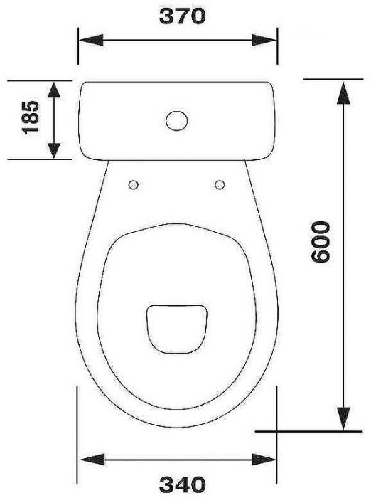 Унитаз компакт Оскольская Керамика Суперкомпакт Стандарт 44901130022 с бачком и сиденьем