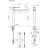 Смеситель для раковины SANCOS Studio, вороненая сталь, SC9016GG