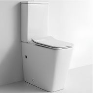 Унитаз компакт CeramaLux TR2170 с бачком и сиденьем Микролифт