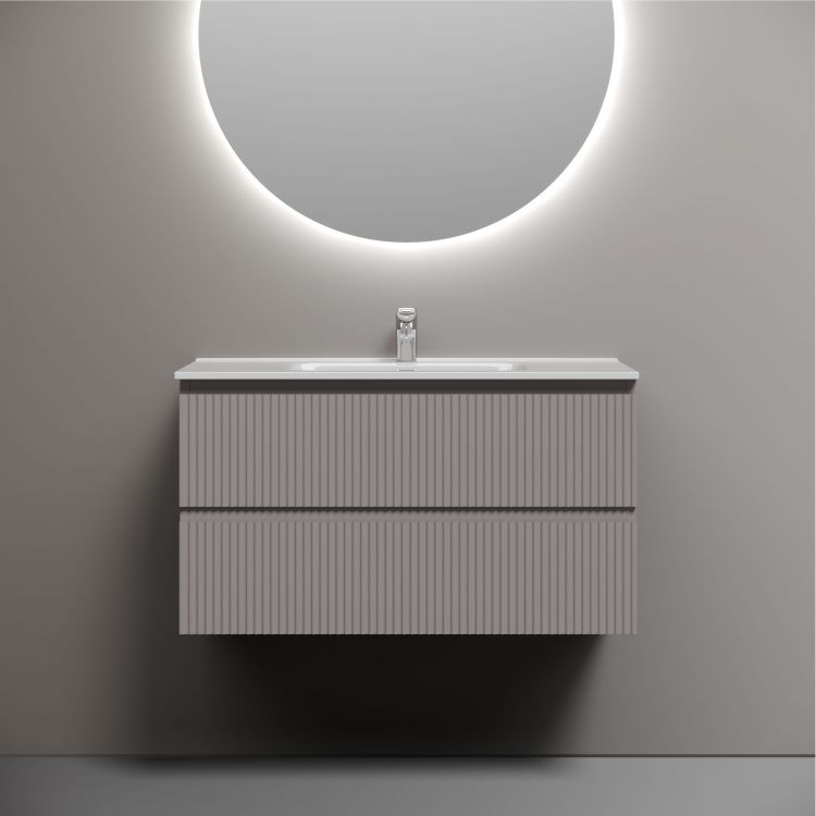 Тумба подвесная SANCOS Snob R 890х445х500, c двумя ящиками оснащенными доводчиками, Doha Soft,SNR90SM