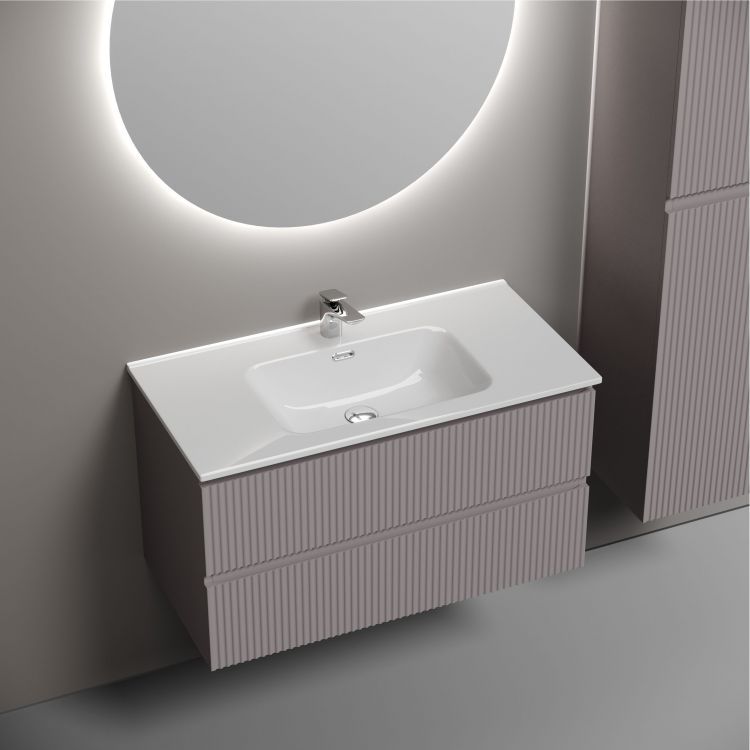 Тумба подвесная SANCOS Snob R 890х445х500, c двумя ящиками оснащенными доводчиками, Doha Soft,SNR90SM