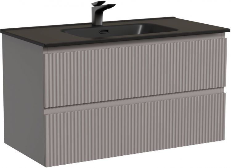 Тумба подвесная SANCOS Snob R 890х445х500, c двумя ящиками оснащенными доводчиками, Doha Soft,SNR90SM