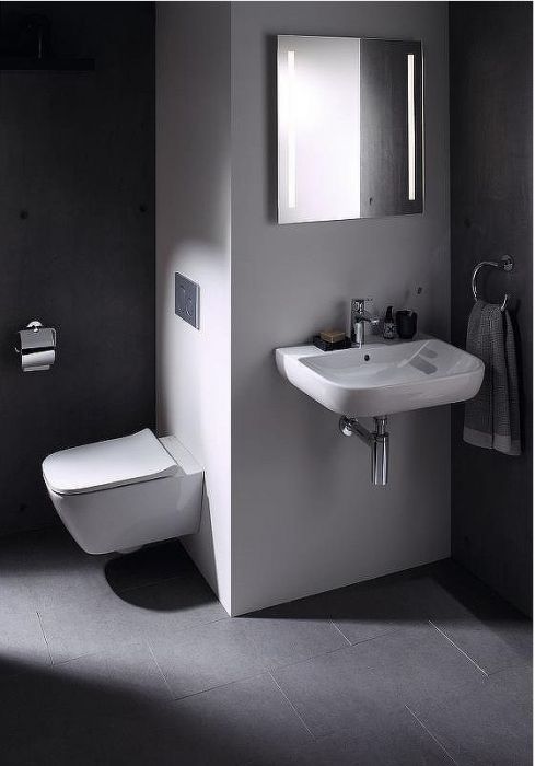 Унитаз Geberit Smyle Square 500.683.01.1 подвесной с сиденьем Микролифт