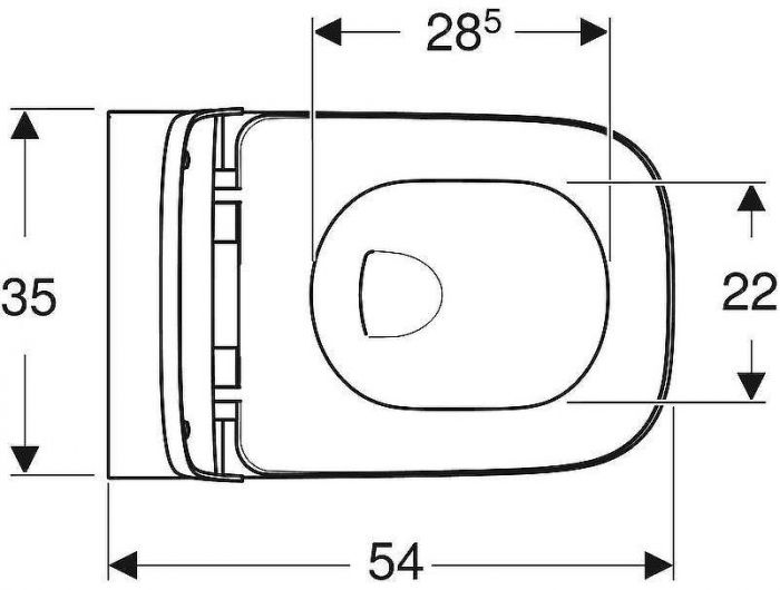 Унитаз Geberit Smyle Square 500.683.01.1 подвесной с сиденьем Микролифт