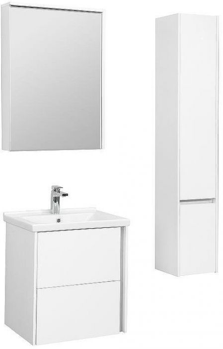 Зеркальный шкаф Aquaton Стоун 60 R 1A231502SX010 с подсветкой Белый